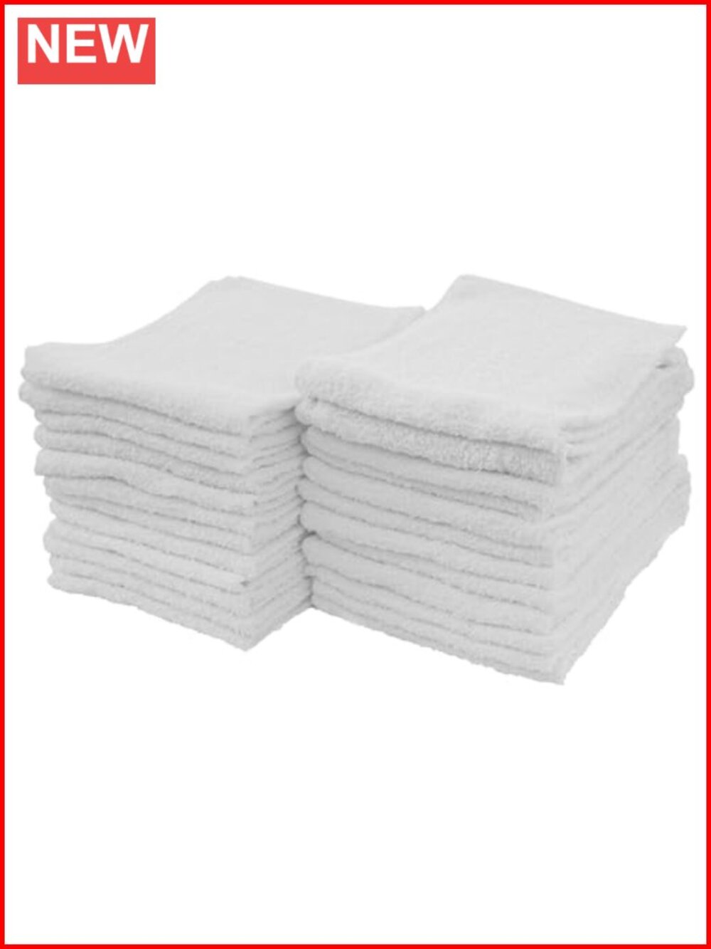 24 Pack 100% Cotton Terry Cleaning Towels 14x17 Reusable All-Purpose Cloths